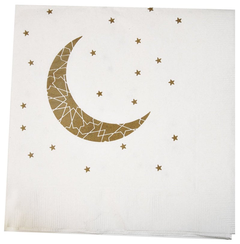 Zaffron Shop مناديل حفلات هلال رمضان وعيد الزعفران (عبوة من 20) - Image 2